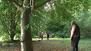 BDSM - Slave Girl Gets Humiliated, Whipped, and Fucked in Chains