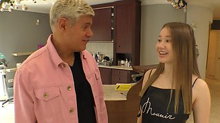 Amalia Davis with big tits gets her pussy eaten by Porno Dan