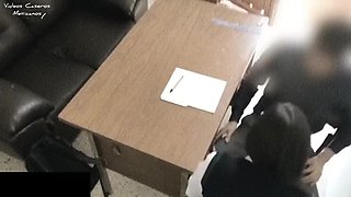 Hot Latina Math Teacher Fucks Student in Office for Better Grades - Homemade School Sex!