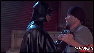 Batman Rescues Two Hotties Thirsty For Threesome And His Tasty Cum