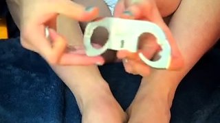 Amateur Foot Fetish Girlfriend Sucks and gives a Footjob