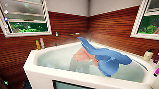 My Busty Hot Roommate Taking a Shower - My Bath Tub Companion - Gameplay