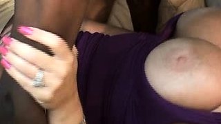 Sexy amateur mature blonde gives a great handjob at cum