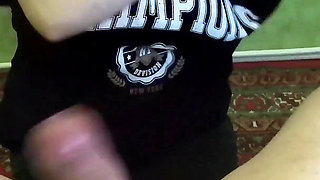 Throat blowjob for lover and delicious cum on face