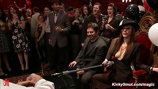 Public birthday grop hardcore BDSM party