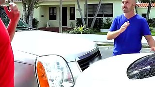Taboo teen gives her instructor a blowjob