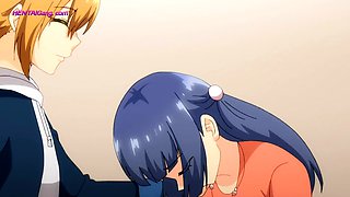 Anime MILF gets on all fours and begs for deep pounding