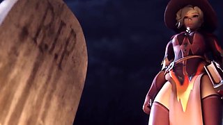 Brunette is shafted in a 3D fucking