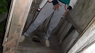 I Caught My Neighbor Masturbating in the Toilet on the Street and I Joined Her - Lesbian-illusion