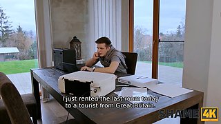 Tony Milak & Charlie Dean: Shameful MILF with huge natural tits gets caught and punished by her boy lover