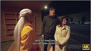 Me And My Wife Know How To Seduce And Fuck Girls We Met At The Bus Station - Charlie Dean, Emily Pink And Veronica Leal