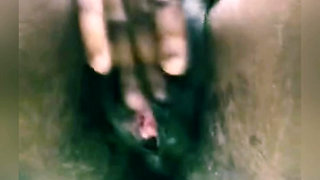 Sexy ebony fingering - fingering myself