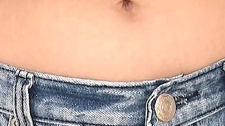 Kayo Iwasawa’s Pretty Pink Belly Button Exposed-bulging, Distended, and Twitching Under the Suction Bulb’s Grip