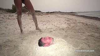 Human Beach Toilet - Tasty Femdom Piss