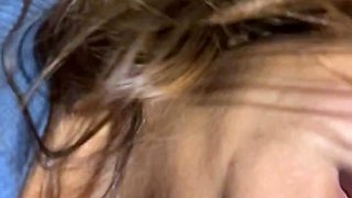 Latina MILF gives up close peek at her hairy pink cunt