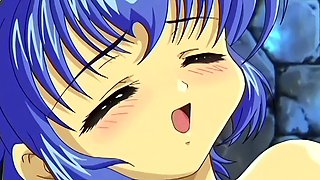 Sexy anime maid sucks dick