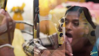 Black sex in the sideways pose with hot Suraya Ndia and Little Maly