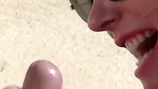 Crystal Wilder Fucked Hard on the Beach by Two Big Cocks