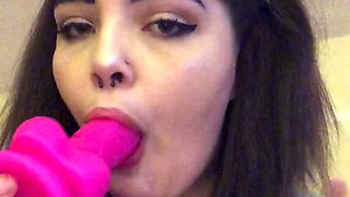 Busty brunette bitch with big boobs