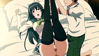 Long-haired hottie with a hairy pussy enjoys getting it on at the beach