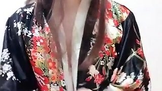 Shemale tranny enjoying solo masturbation