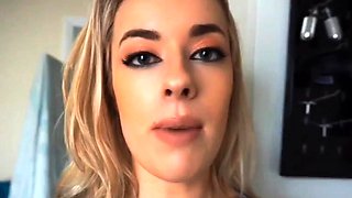 Blond and small titted sandwich