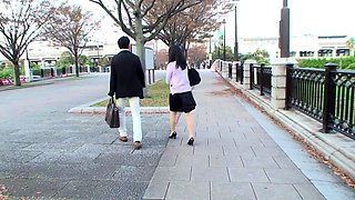 Real Japanese housewife pale and frumpy wild quickie