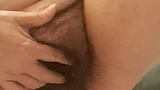 Wet Hairy Pussy Opening