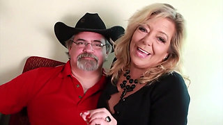 Sexy big boobs blonde loves the young cock in pussy in mouth