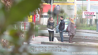 Czech Experiment 8 Fucking Behind a Bus Stop