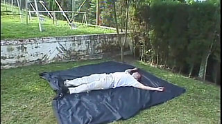 Beautiful Brazilian tranny gives head and then nice fucking outdoors