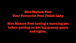 Mrs Mature Feet in the bathroom 470
