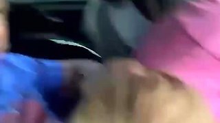 She jerked him off while driving, and stops the car to suck him off POV