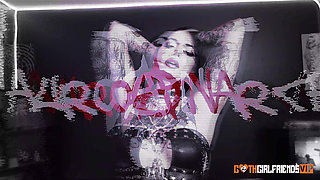 Tattooed Goth Aurora Anarchy Spreads Her Pierced Pussy for Creampie