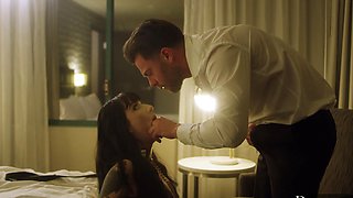 The guy gently fucks his girlfriend in a passionate anal session.