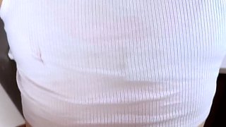 Glam blonde ass cumshot after hardcore anal