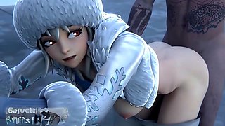 Internal cumshot, outside fuck, animated cartoon