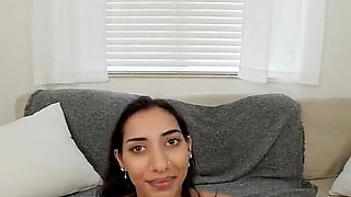Squirting Indian Stepsis Stuck on Sofa