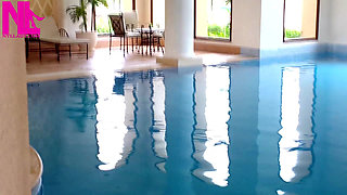 Dangling with Plastic Flip Flops in a Swimming Pool