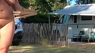 Kinky Couple Games at French Nudist Beach Campsite