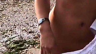 Stripping in Public on the Beach