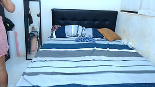 My Sexy and Beautiful Virgin Stepsister Touches Her Sweet Pussy and Records It to Send the Video to My Husband