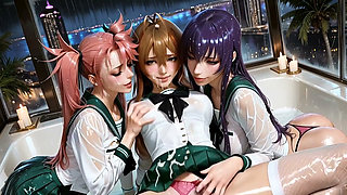Compilation Featuring Busty, Big-assed Girls in Intense Sexual Action. Waifu Hentai Animation.