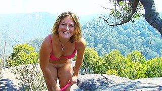 Busty blonde amateur fucked hard outdoors