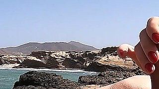 Nasty Girl Gave Me Stunning Handjob at a Nude Beach with a Huge Cumshot