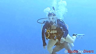 We take her bikini bottom off for some fun at the bottom of the sea!