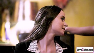 Brunette fingers gf pussy in anniversary