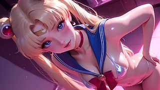 Anime Girls in Provocative Lingerie Teasing SFW SET 10