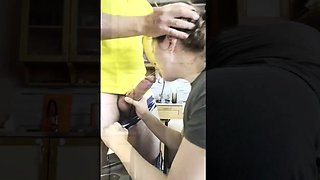 Rough Morning Throat Fuck with a Big-Ass Brunette