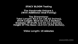 Stacy Bloom Testing The Handmade Unicorn L (With Additional Anal